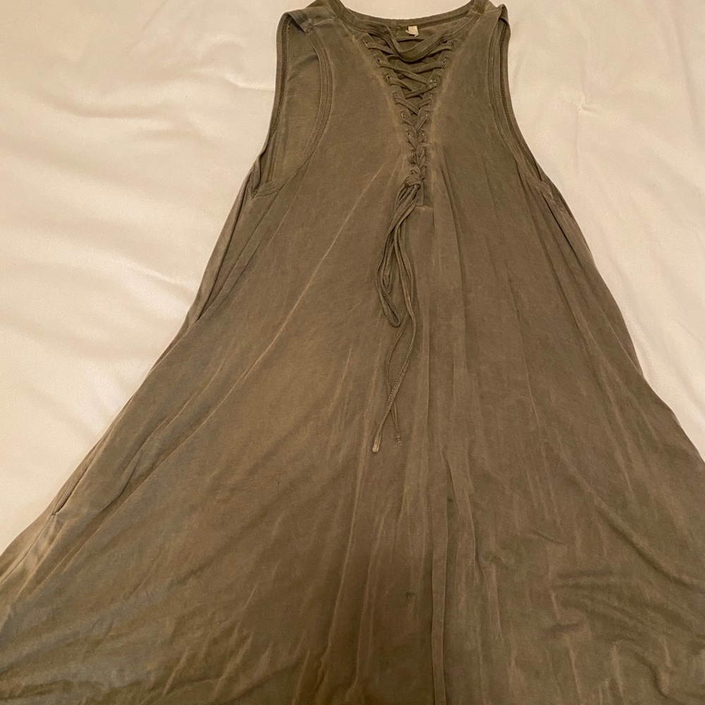 Camouflage green dress